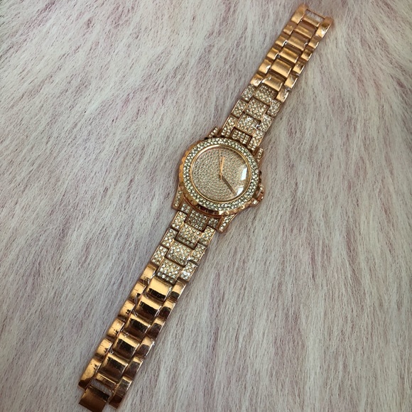Rose Gold Crystal Watch - Picture 6 of 8